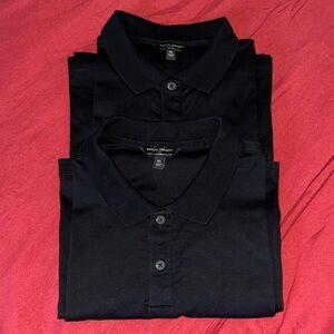 Banana Republic Black Luxe Touch Performance Polo Shirt